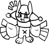 small placeholder drawing of pon pon with his arms held wide