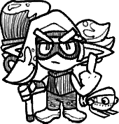 small placeholder drawing of Seltzer, a pent-up squid boy flipping off the viewer